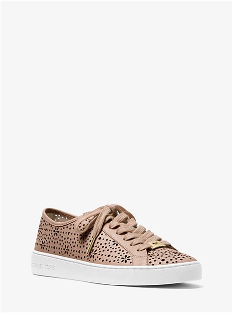 michael kors keaton perforated leather lace up sneakers|Michael Kors chain mesh keaton.